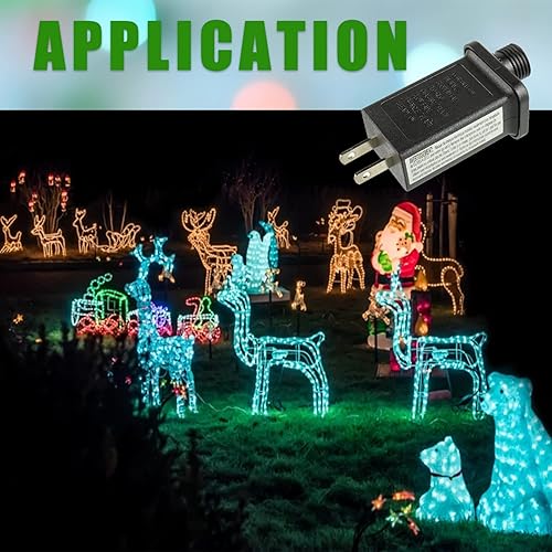 Miniatura 5 de SIGANDG Transformador LED de repuesto clase 2 fuente de alimentación para cadena de luces de Navidad, decoraciones inflables, controlador LED IP44,