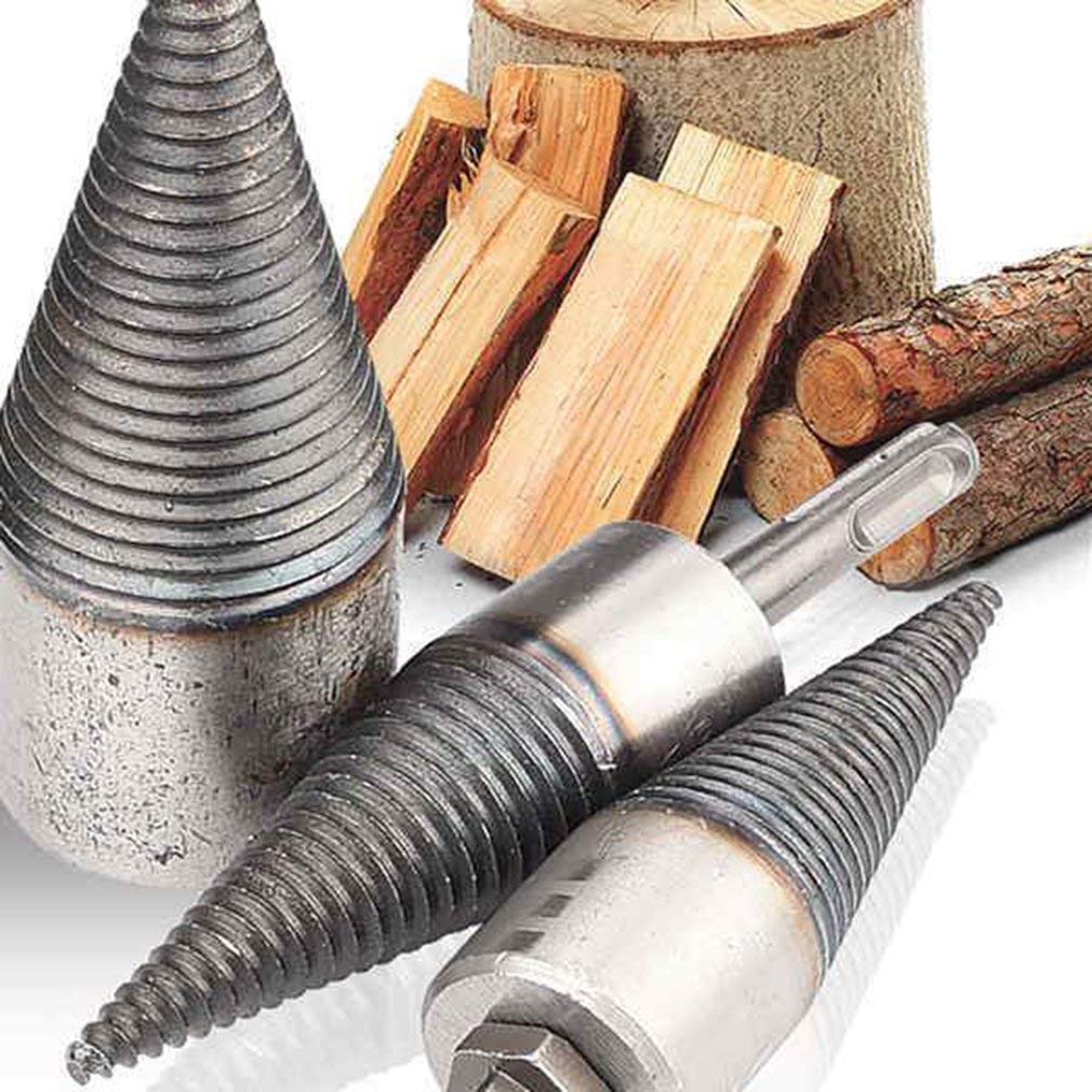 1pc Firewood Chop Wood Drill Bit Splitting Tool Splitting Cone Log Splitters Wood Breaking Machine Wood Breaker (Size : Triangular)