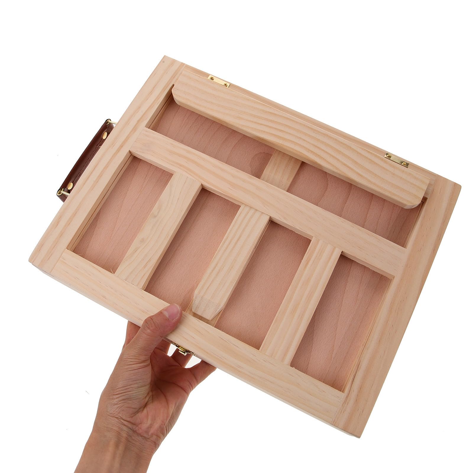 YARNOW Caballete de Madera Portátil Cajón Compacto para Dibujo y Pintura, Adecuado para Múltiples Tamaños de Lienzos, Adecuado para Artistas en Casa y Exteriores