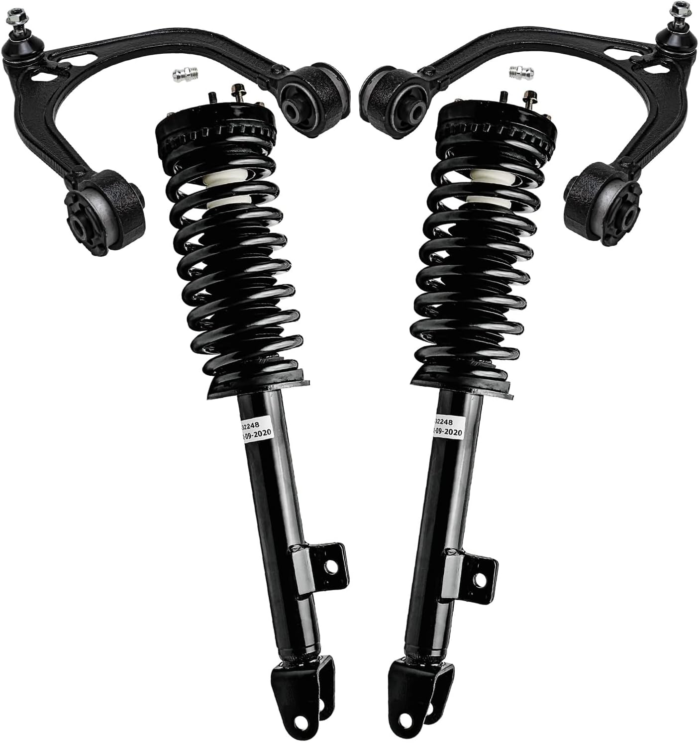 Detroit Axle - 4pc RWD Front End Control Arms Kit for Chrysler 300, Dodge Charger Magnum, 2 Struts w/Coil Spring 2 Upper Control Arms w/Ball Joint Replacement Suspension