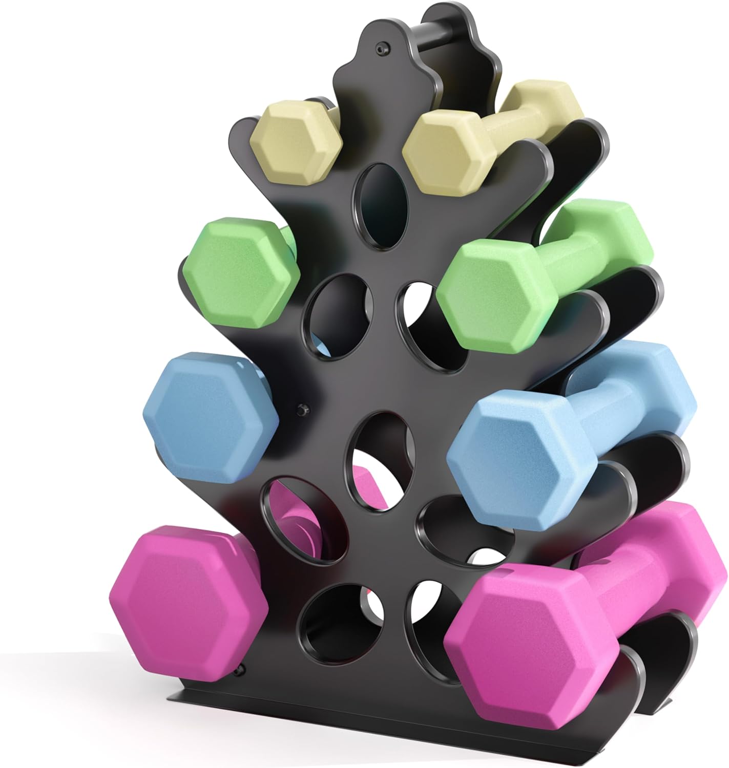 Dumbbell Rack 4-Tier Weight Stand Home Gym Dumbbell Storage Weight Tree Holder (No Dumbbells Rack Only)