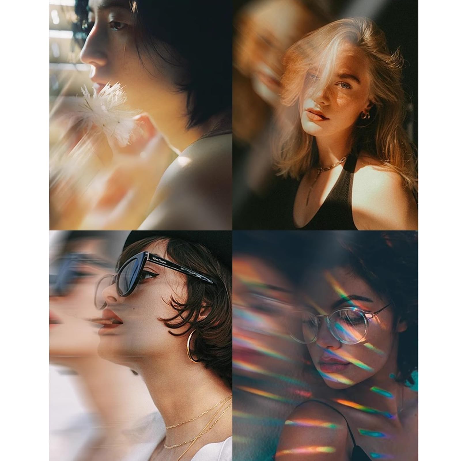 Filtro para lente de cámara portátil, filtro prismático para desenfoque de primer plano para fotografía creativa de 150 mm, filtro de efecto de desenfoque de movimiento único, efecto especial para gra