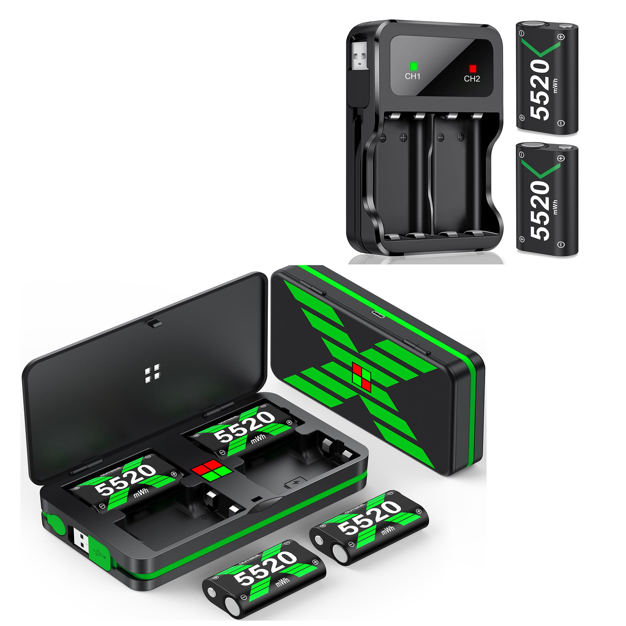 DXKK Rechargeable Battery for Xbox Series X/S Controller, Controller Battery Pack for Xbox One/One S/X/Elite