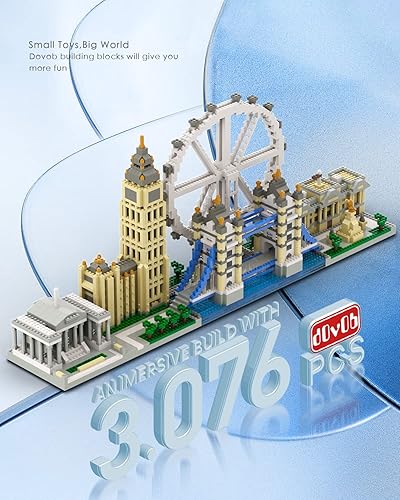 Miniatura 5 de dOvOb Architecture London Skyline Collection - Juego de microbloques y regalo para niños y adultos (3076 piezas)