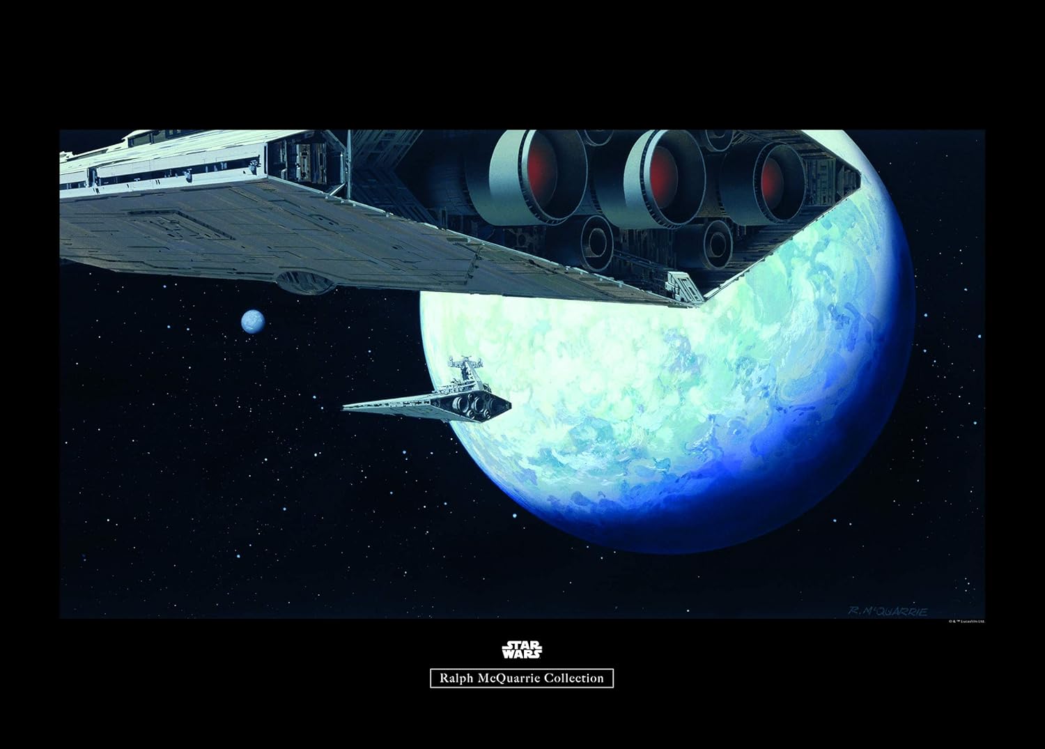 Komar Wall Picture Star Wars Classic RMQ Hoth Orbit Children's Room Decoration Art Print Without Frame Available in 3 Sizes, Colourful, WB147-70x50