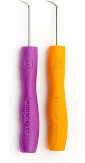 Authentic Knitting Board, Loom Knitting Ergonomic Hook & Tool (2 pack)