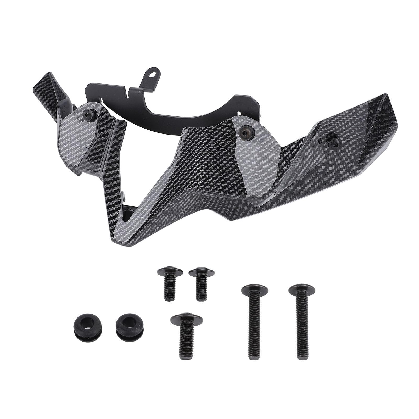 SIXRUN Motorrad-Frontverkleidungs-Winglets, Z900 2020 Bis 2024, Erhöhter Stabilitäts-Abtriebsspoiler, Aerodynamischer Spoilerflügel mit Montagezubehör (Kohlefasermuster)
