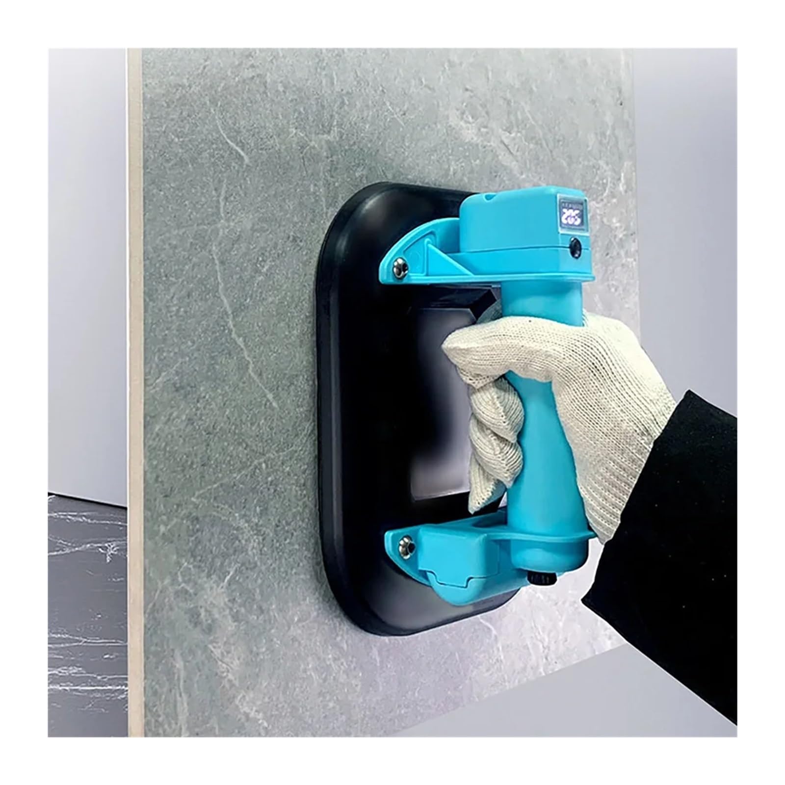 Ventosa de vacío eléctrica con ventosa azul, pantalla Digital inteligente, 200kg Elevación de paneles de madera