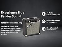 Vista 115 de Fender Squier Affinity Stratocaster - Paquete azul Lake Placid con amplificador Frontman 10G, estuche, afinador, cable de instrumento, correa, púas