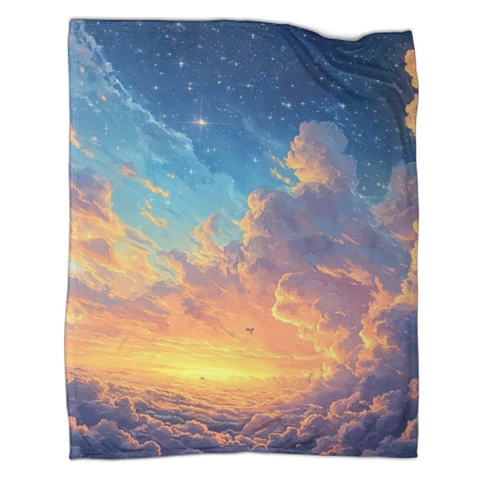 Plaid Coucher de Soleil pour réchauffer vos soirées cocooning sur le canapé du salon