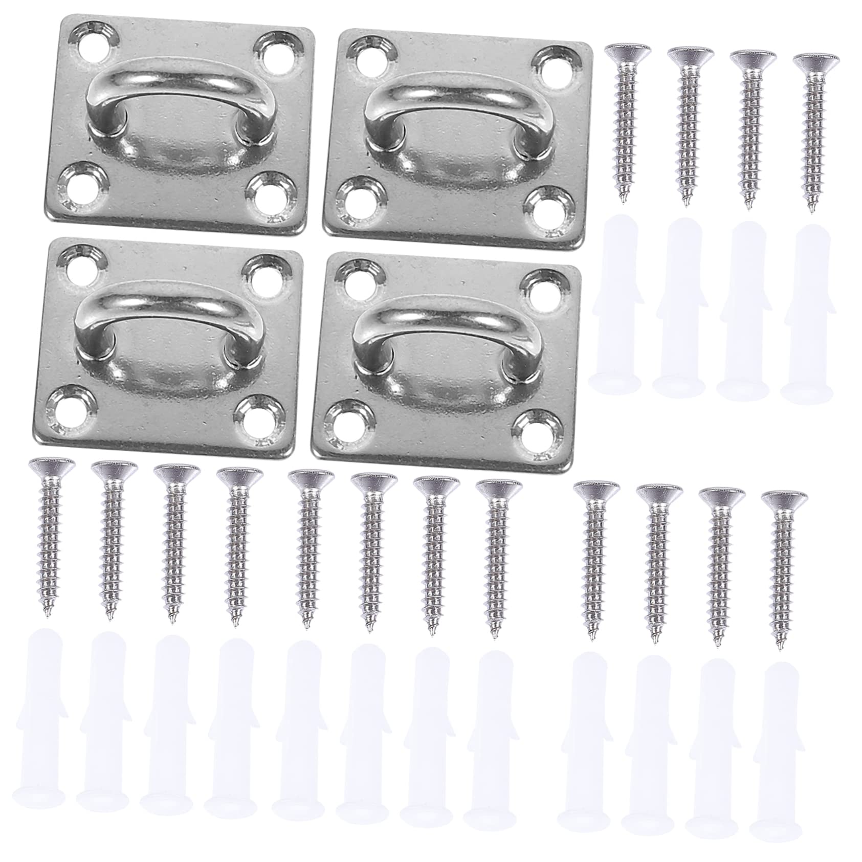 Luxshiny 4Pcs Sturdy Ceiling Hooks for Hanging Fans Hammocks and Wind Chimes Stainless Steel Ceiling Hangers with Easy Installation for Home Use