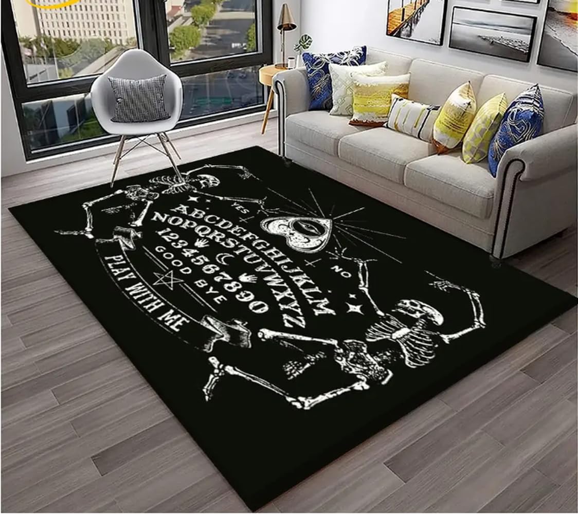 Tapis sorcellerie gothique ouija pour sol glissant de salon 80x150