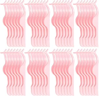 Mudder 48 Pieces False Eyelashes Applicator Tool Plastic Eyelash Extension Tweezers Fish Tail Clip Remover Tweezers Nipper Eyelash Auxiliary Clip for Women Lash Application and Removal(Pink)