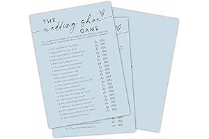 30 The Wedding Shoe Game Cards For Bridal Shower - Cream Blue...