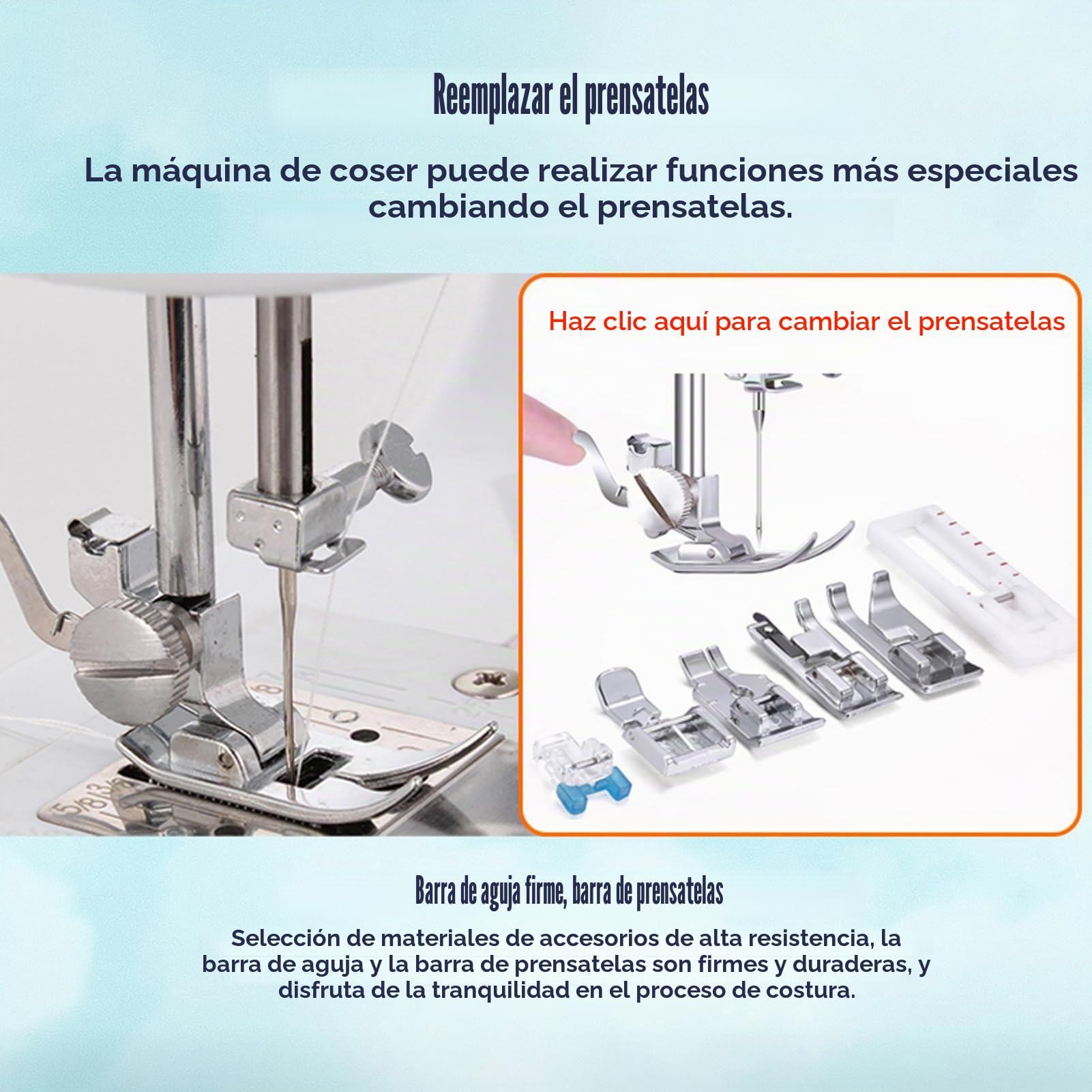 519 Máquina de Coser Eléctrica de Mano para Principiantes DIY Herramienta de Regalo, Con 12 Puntadas, Adecuada para Denim/Transparentes/Telas para el Hogar (Solo Máquina de Coser)