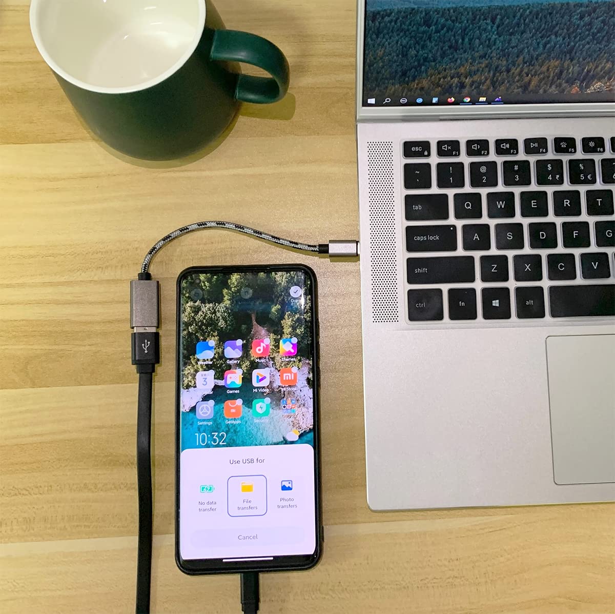 Adapter USB C na USB (4 Sztuki), USB-C męski na USB-A żeński, Adapter OTG Kompatybilny z MacBook, iPhone 17/16/15, iPad, Samsung Galaxy S25 S24 S23 A56 A36 A16 A15, Smartfon, Tablet, Laptop (Szary)