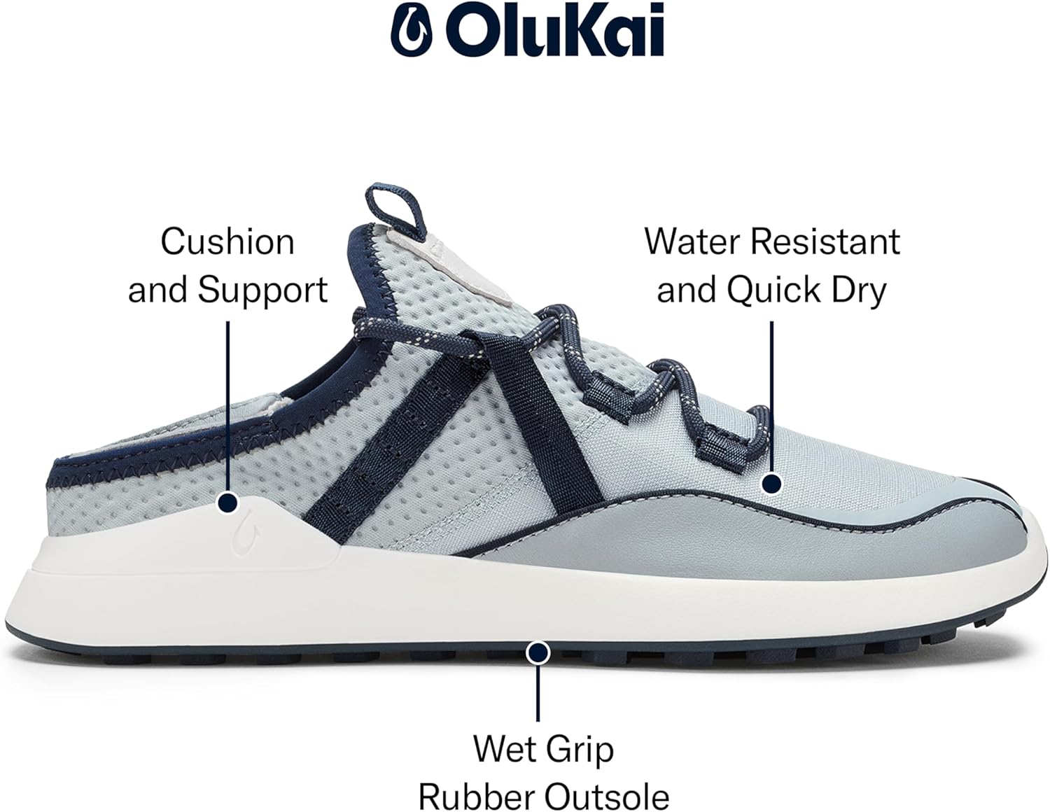 OLUKAI Kawela Women's Golf Shoes, Spikeless Golf Shoes, Water & Stain Resistant, Leather Details & Easy Slip On, All-Day Comfort & Lightweight - Image 4