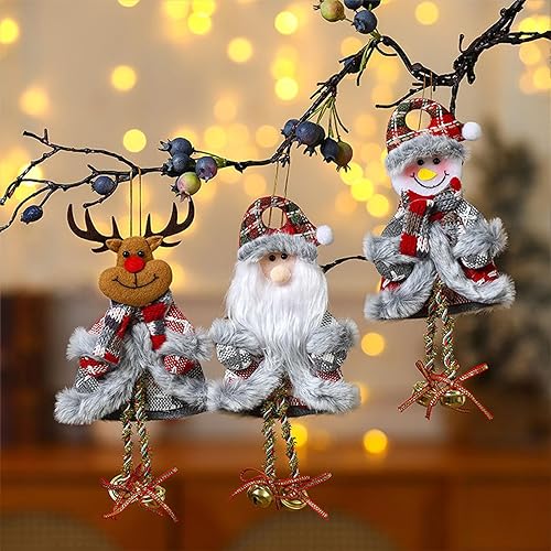 Miniatura 3 de Accesorios de decoración de árbol de Navidad, colgantes de ciervo, Papá Noel, muñeco de nieve, oso para Navidad, adornos colgantes de fiesta de