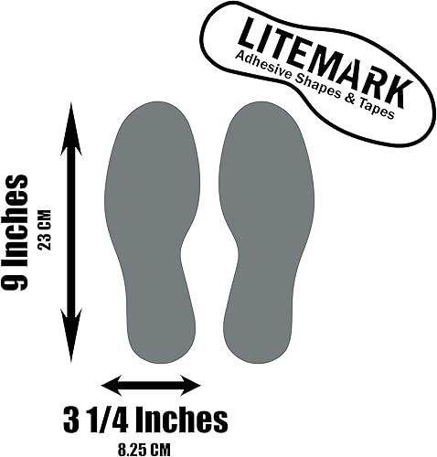Vista 47 de LiteMark Calcomanías de vinilo duraderas con acabado brillante, tamaño mediano de 9 pulgadas, ideal para suelos, techos, paredes y la mayoría