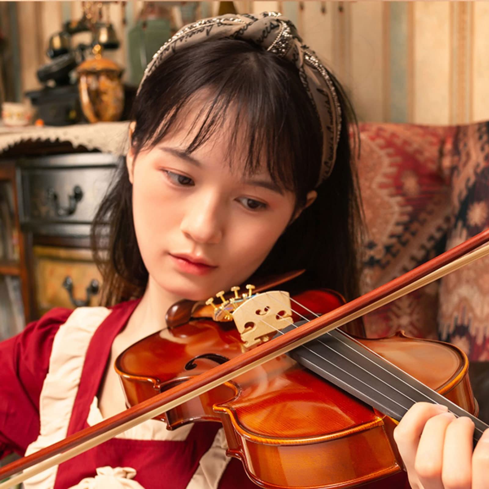 Violino Acustico in Legno, Violino per Studenti, Violini for principianti, kit for principianti for studenti con custodia rigida, colofonia, archetto - violino for principianti, corde di legno(1/4)