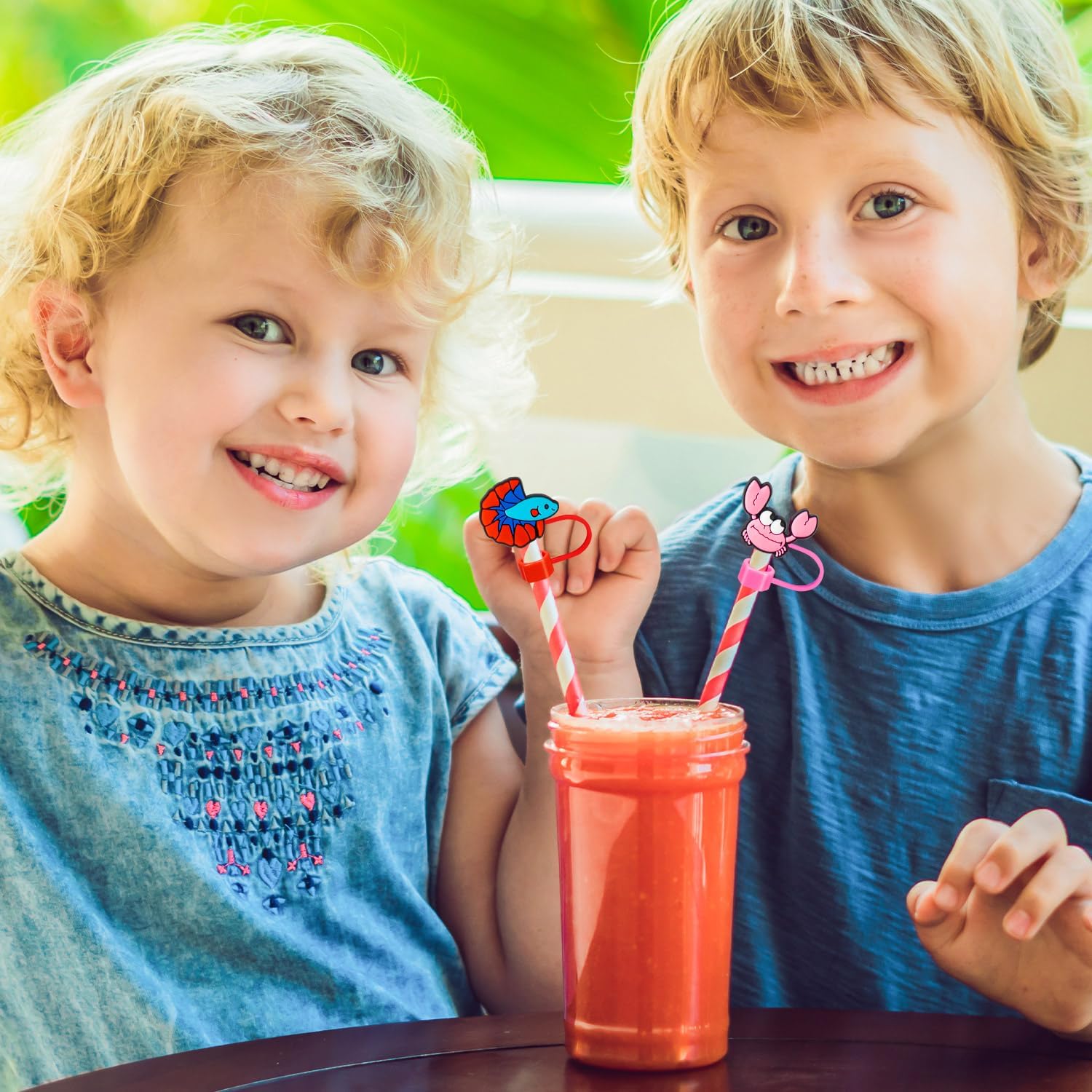 24 PCS Sea Animal Straw Toppers, Silicone 10mm Cute Straw Covers Cap for 30&40 Oz Tumblers, Reusable Dust-Proof Summer Drinking Straws Tips Cup Accessories - Image 6