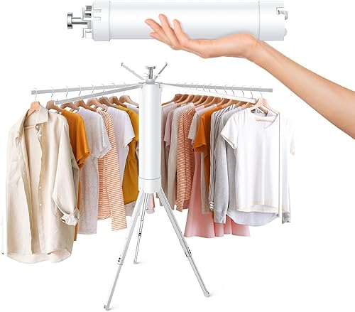 Estante de secado de ropa con trípode, portátil, plegable y ahorra espacio, estante de secado plegable para lavandería, viajes, interiores y disponible en Yaxa Colombia