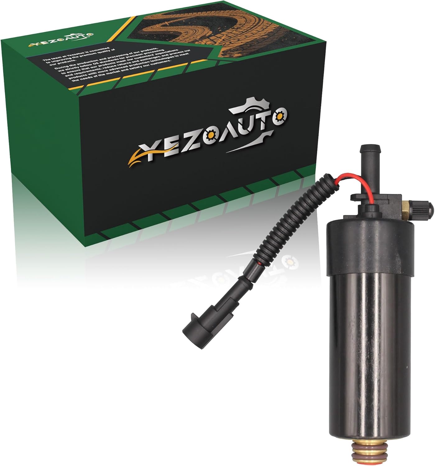 Fuel Pump with pressure valve for Johnson Evinrude 200HP 225HP 250HP 300HP E-TEC 90 DEG 3.3L 3.4L 2005-2014 Replaces 5006063 5010821(pattern with schrader valve)