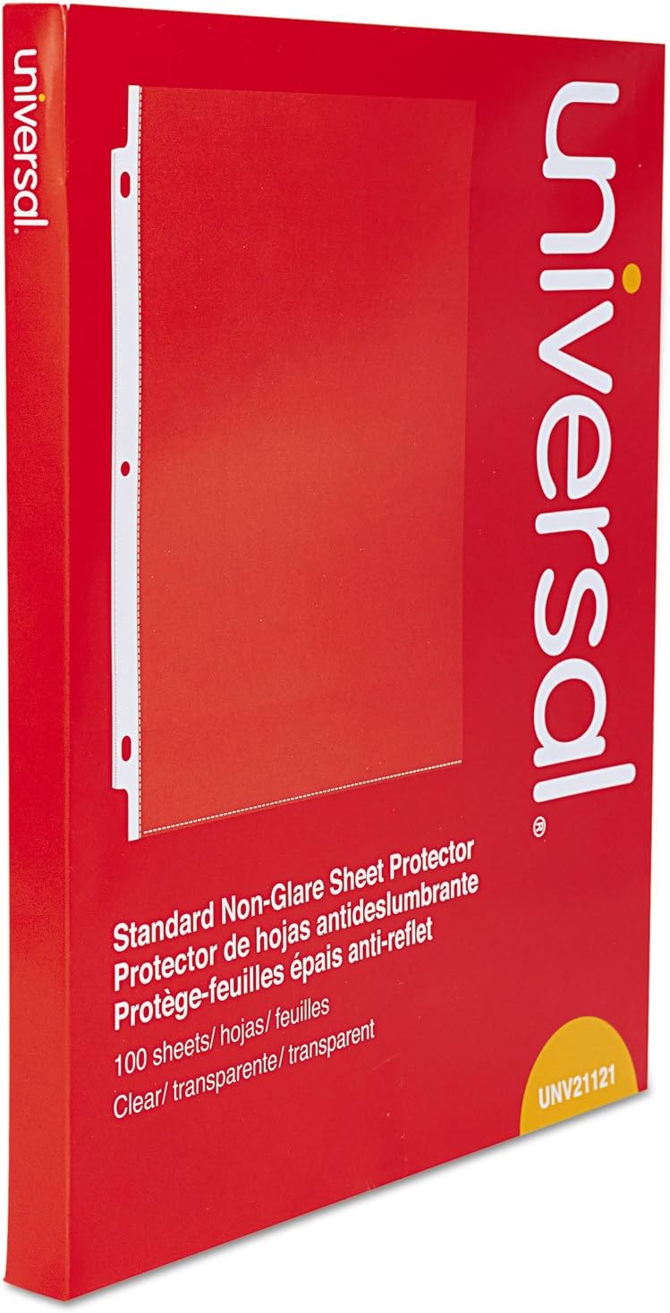 Standard Sheet Protector, Standard, 8.5 x 11, Clear, Non-Glare, 100/Box