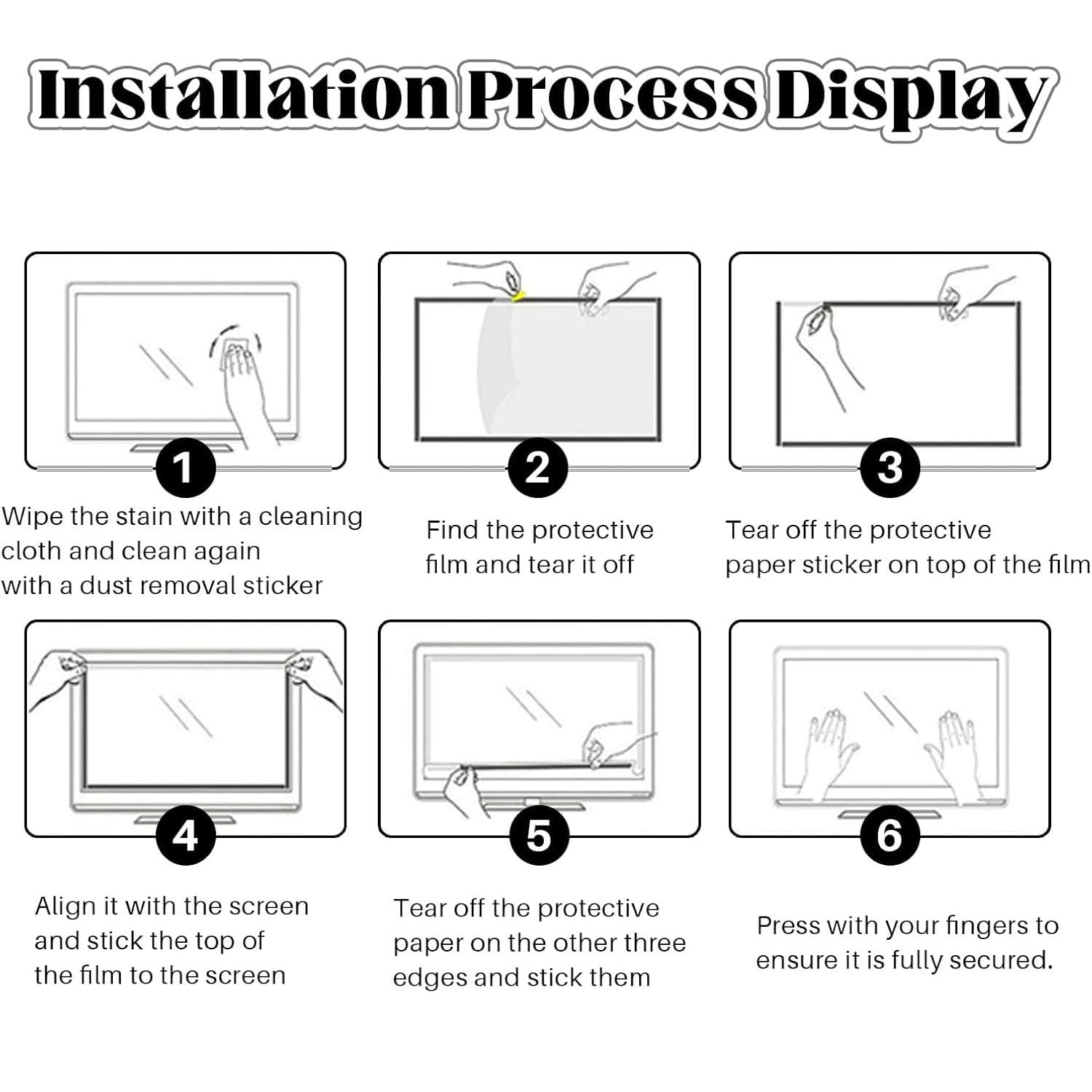 Protector de pantalla de TV con bloqueo de luz azul, película mate antirreflejos para televisores 4K, a prueba de arañazos, instalación sin burbujas