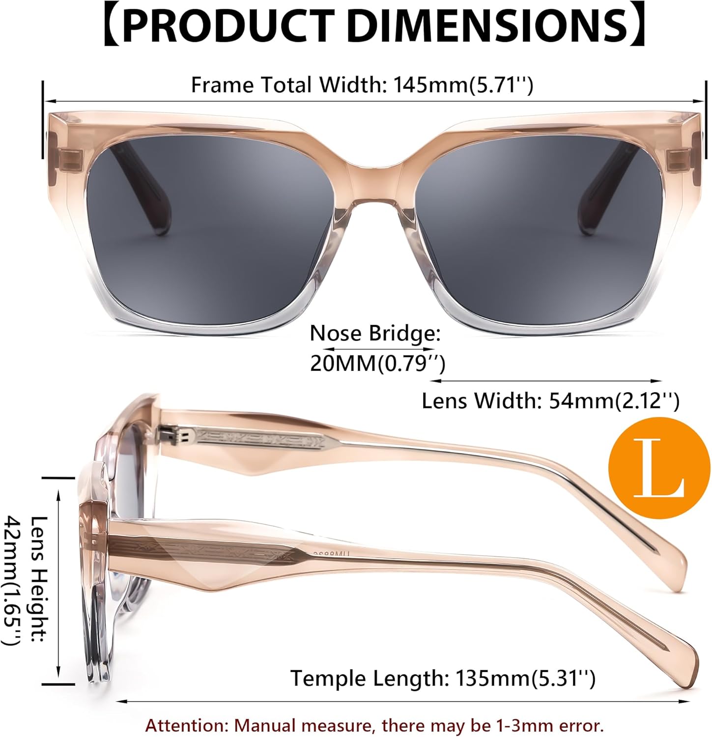 FEISEDY Square Fashion Sunglasses for Men Women Trendy Chunky Rectangle Sun Glasses Designer Style Shades B0107 - Image 6