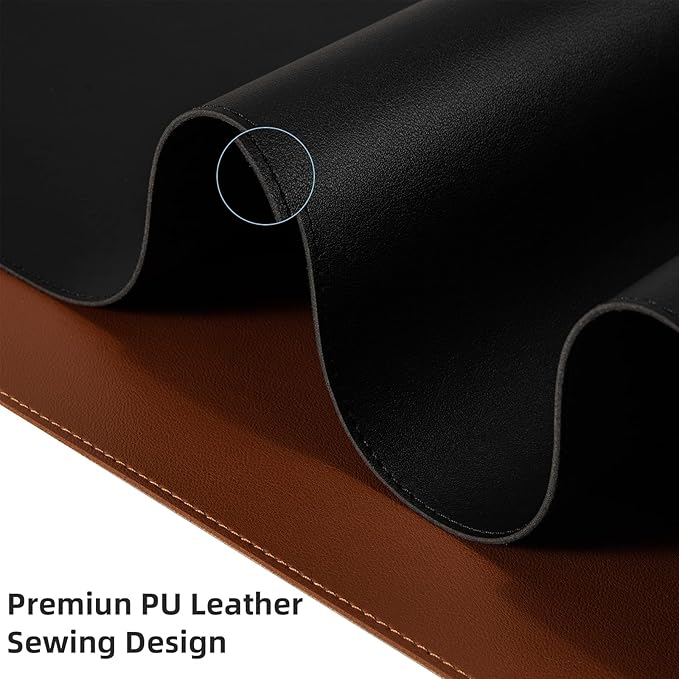 Wolaile Escritorio Cuero, 36x17 Pulgadas, Antideslizante, Impermeable miniatura 4