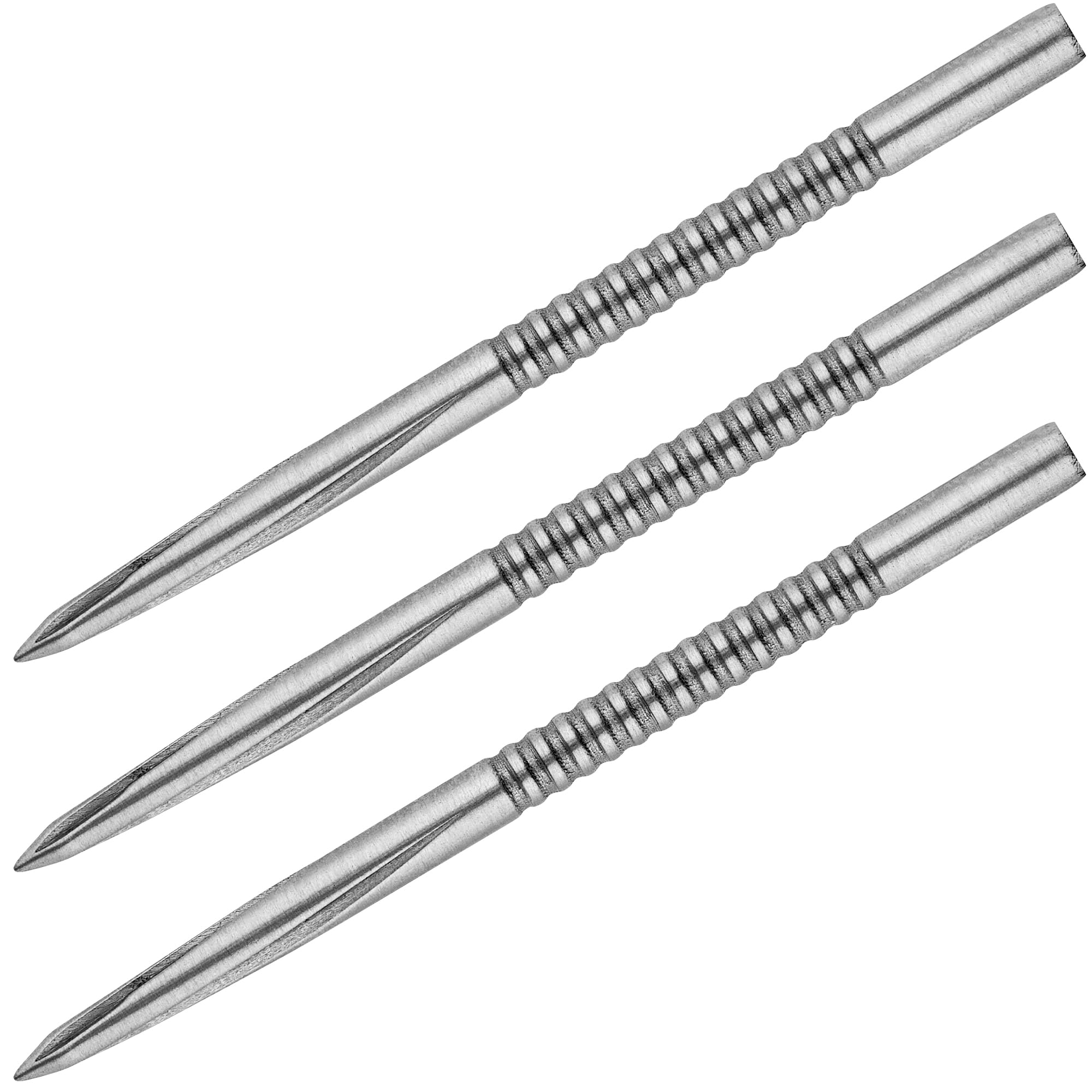 Unicorn Volute Replacement Steel Tip Dart Points | Nickel Plated Silver Colour | Micro Shark Fin Engineered Grip | 42 mm | 3 per Pack