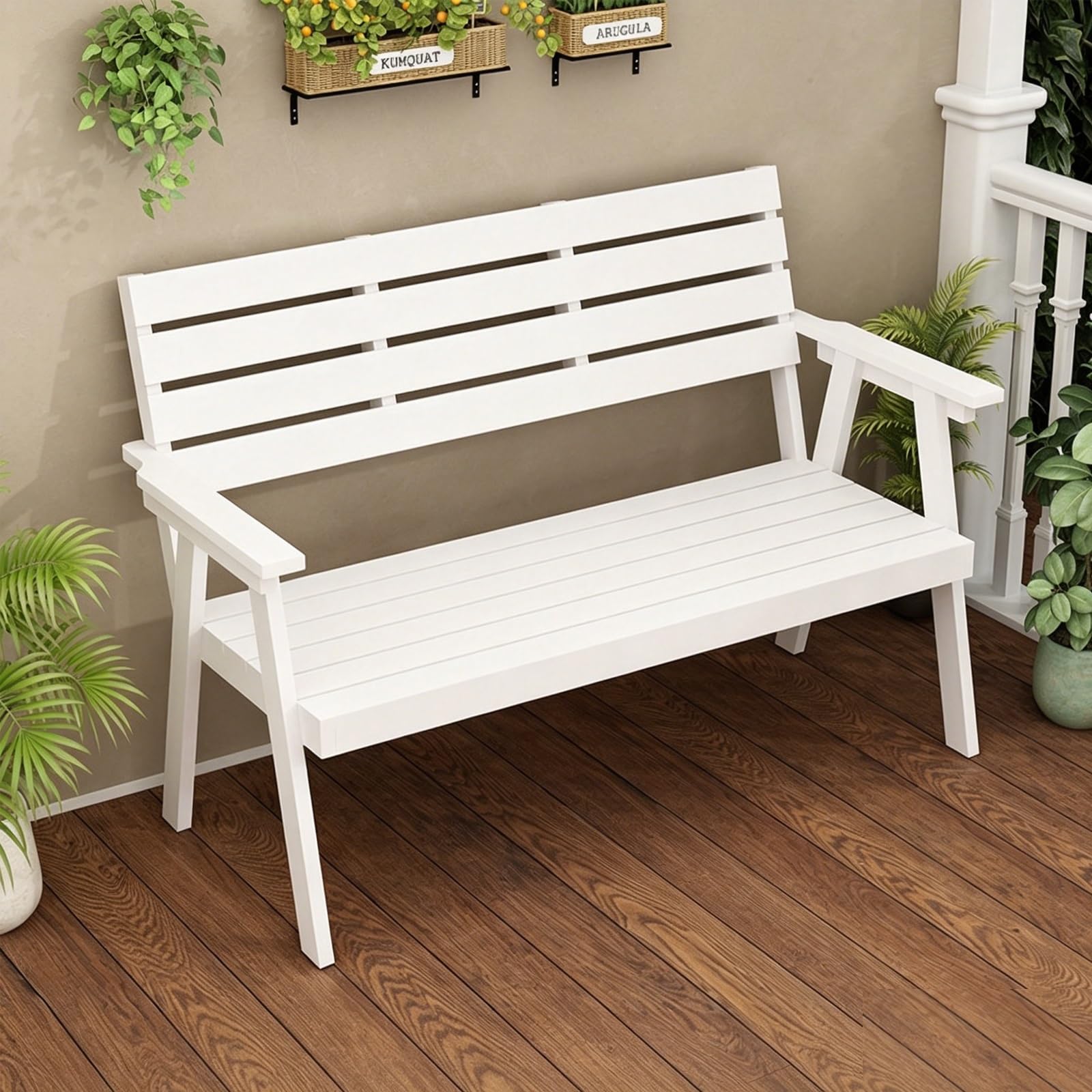 Banc de Jardin avec Dossier pour une Terrasse Accueillante et une Véranda Confortable