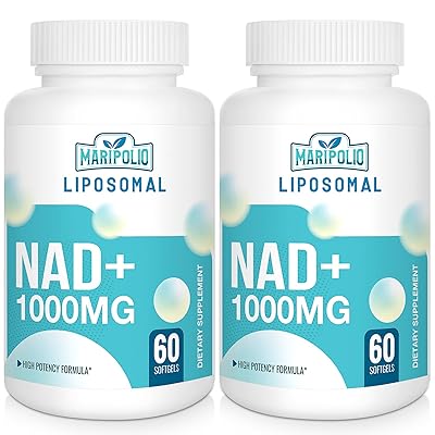 Liposomal NAD+ 1000 mg Supplement | High Bioavailability Liposomal Delivery | Cellular Energy & Wellness Support | Pure NAD+ Dietary Supplement for Men,Women, 120 Softgels