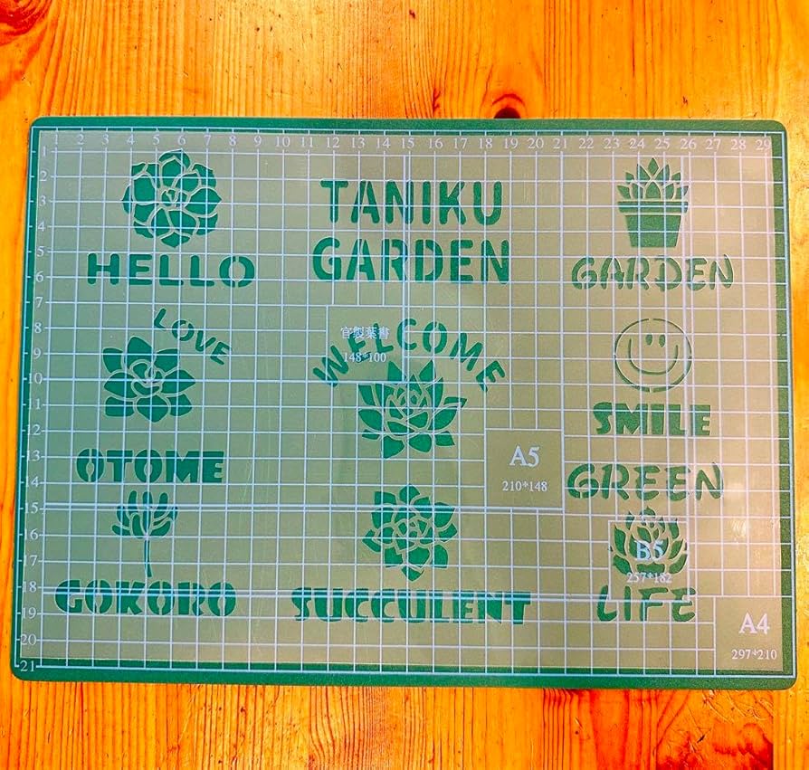 Amazon.co.jp: No.239ステンシルシートリメ缶リメ鉢多肉植物ガーデン