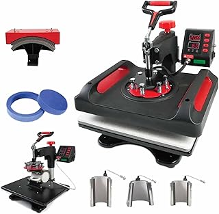 8 in 1 Combo Heat Press - DIY Hobby Craft Logo Transfer HVT Sublimation Printing- Great for Items Such as Pillows, T-Shirt...
