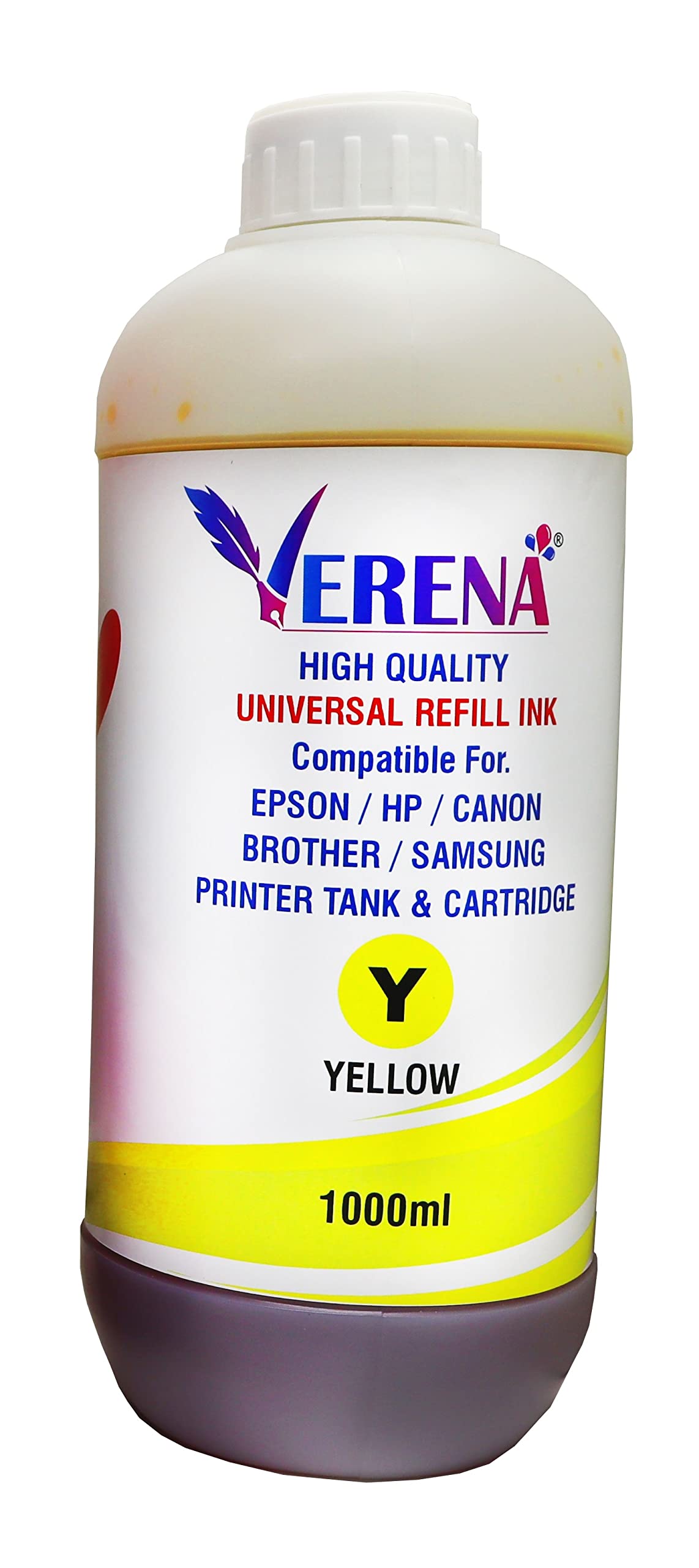 VERENA Professional Refill Ink for HP, Epson, Brother, Canon and All Inkjet Printers 1000 ML (Pack of 1, Yellow) (B0B8RQSQR2) Amazon Price History, Amazon Price Tracker