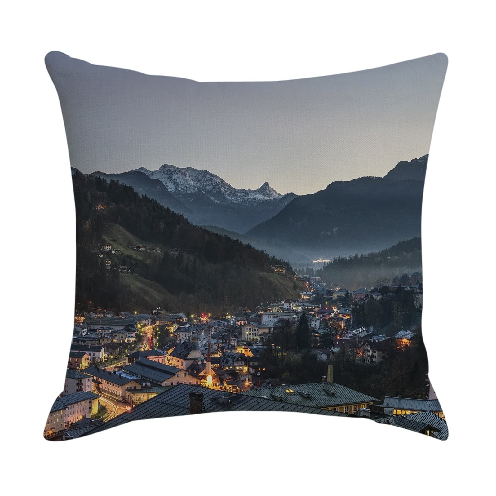 4 fundas de almohada de 50 x 50 cm, fundas de cojín de otoño, fundas de almohada de lino para sala de estar, sofá, dormitorio