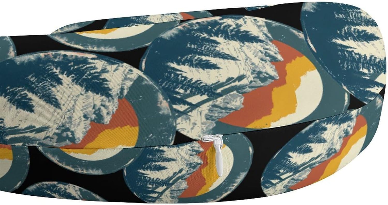 Colorado Flag Mountain Travel Pillow U Shape Neck Pillow Washable Pillowcase for Sleeping Chair