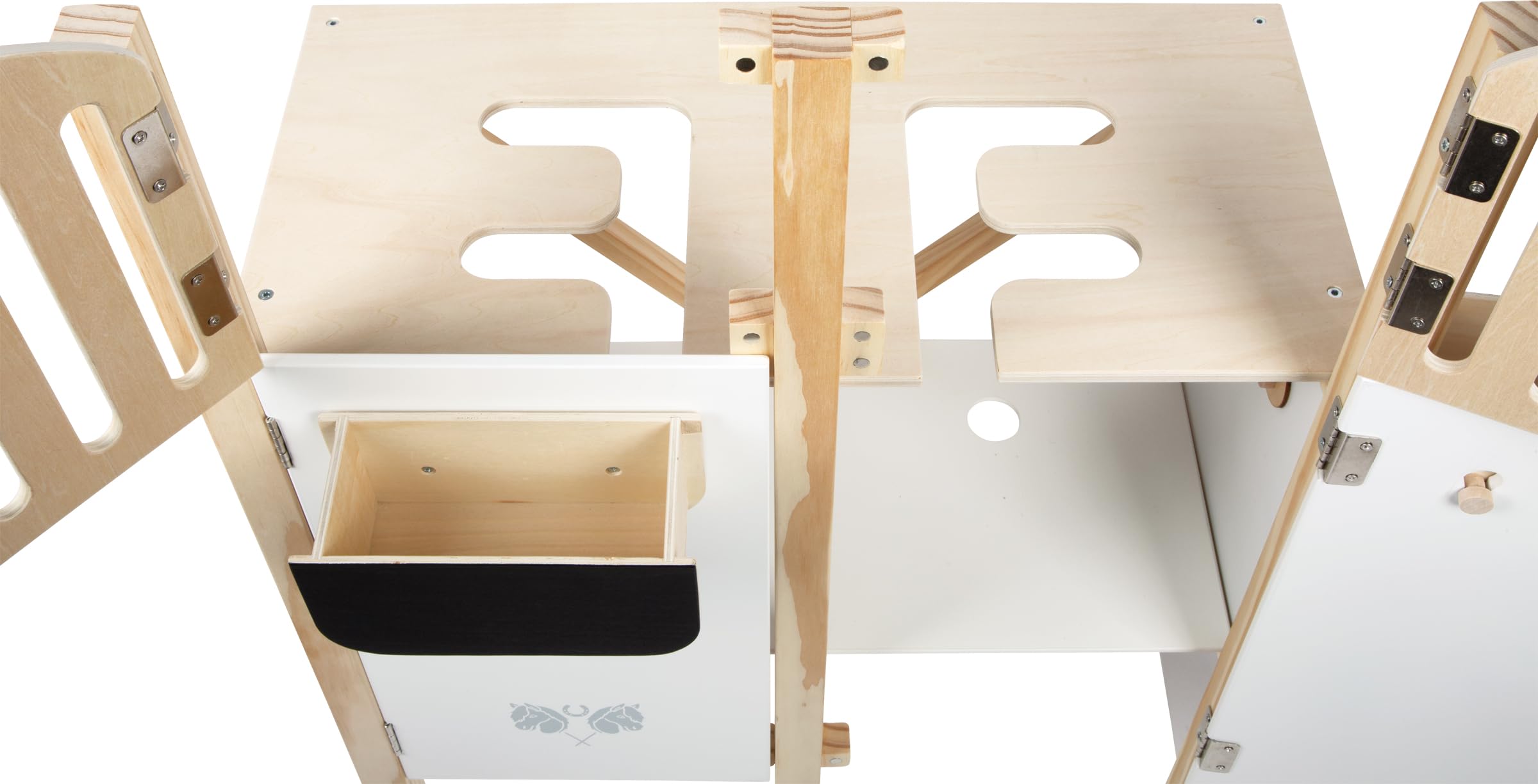 Small Foot Establo para Caballos Hobby, en Madera para Dos Caballos Hobby niños a Partir de 3 años, 12795
