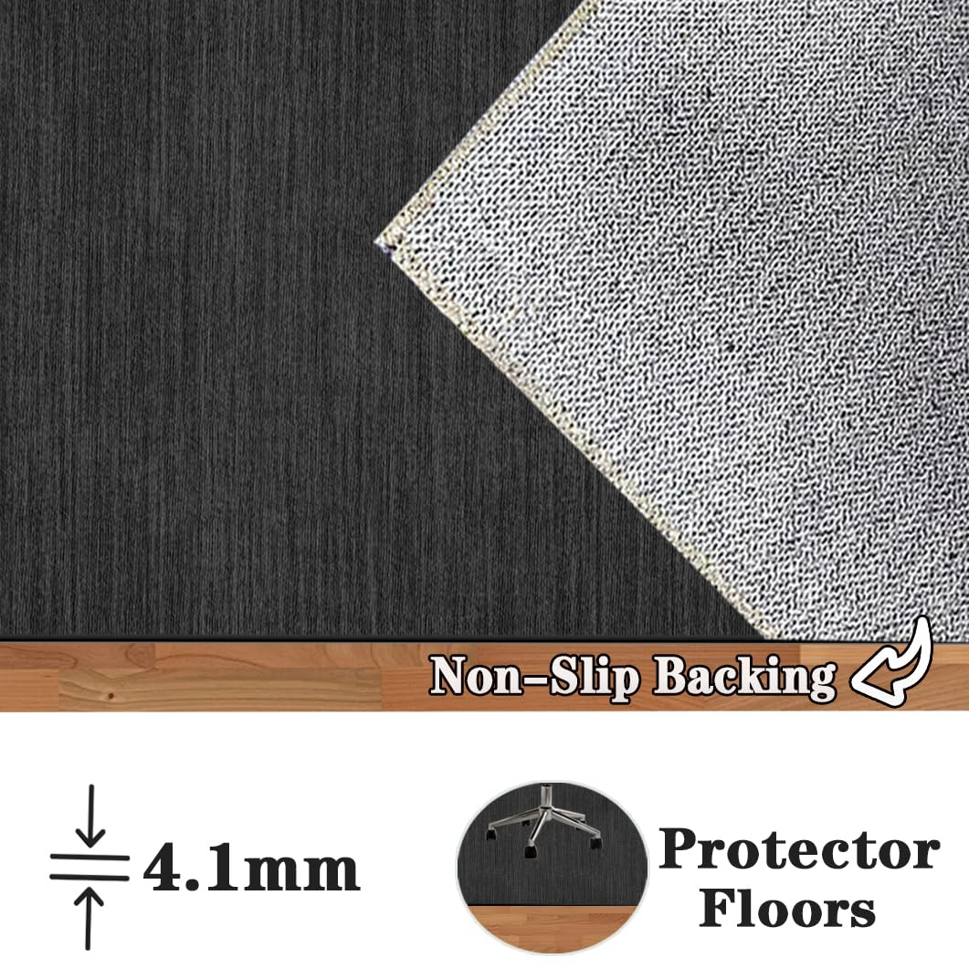 Alfombrilla para Silla de Escritorio, 120 x 160 cm Alfombra Silla Ruedas Gaming Oficina, Alfombrilla de Protección para Suelos Duros, Alfombra Gamer, Base para Silla de Oficina, Alfombra Silla Gaming