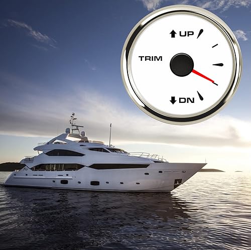Miniatura 10 de Medidor de ajuste marino de la serie abovedada de 2.047 in, medidor de equilibrio de ajuste de barco, indicador de equilibrio de 0-190ohm, indicador