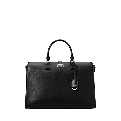 Kate Spade New York Serena Saffiano Leather Laptop Bag Tote Handbags Black, Leather/Polyester