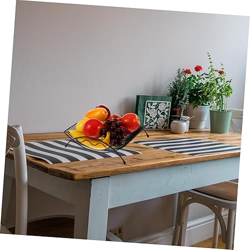 Miniatura 7 de DECHOUS Cesta de frutas de metal para decoración del hogar, bandeja de frutas para encimera, soporte de frutas, decoración de mesa, mesa rústica,