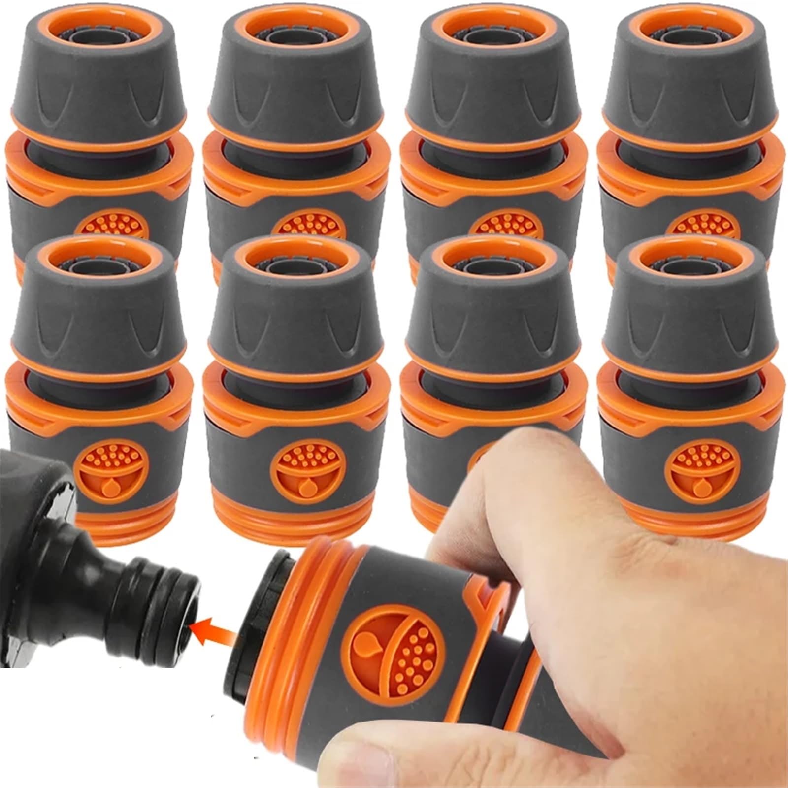 Connettori rapidi per tubo da giardino per tubo da giardino, estensore per tubo in PVC da 1,3 cm, connettore espandibile per tubo da giardino (20 pezzi)