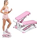 Sunny Health & Fitness Mini Steppers for Exercise at Home, Stair Step Workout Machine, Full Body Cardio Equipment, with Optional Free SunnyFit App Connection and Resistance Band