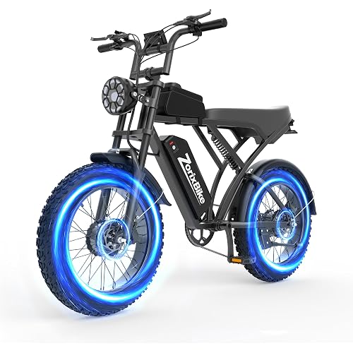 Retro Electric Bike for Adults,48V 20AH-1500/3000W Peak Motor Electric Bicycle-Max Speed 31-35MPH-Max 80 MI Range-20" x 4.0" Fat Tire Ebike,7-Speed, Dual Shock Absorber - UL 2849