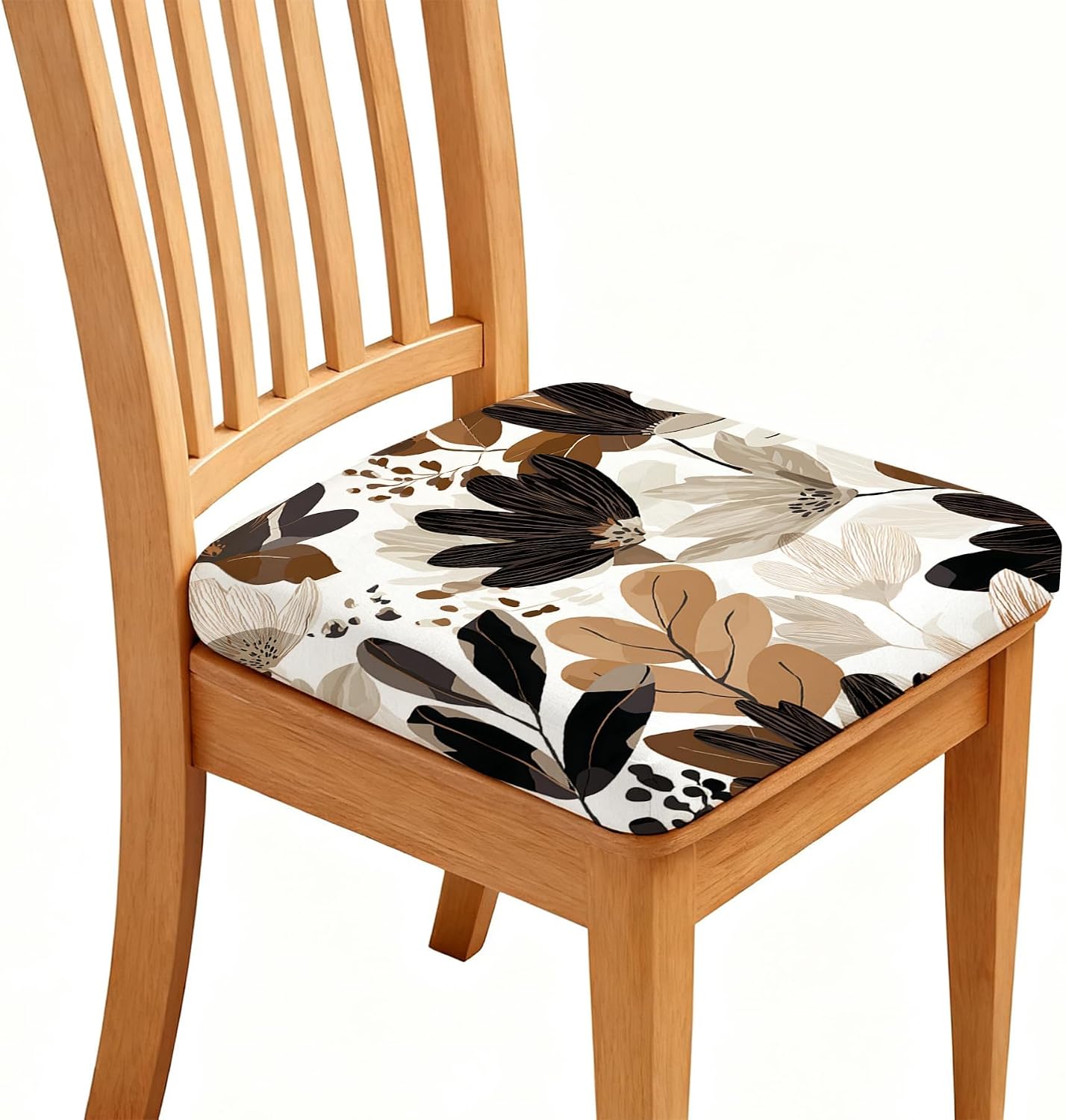 Chair Covers - Elastic Printed Dining Chair Slipcovers, Removable Washable with Elastic Band, Anti-Slip，Protective Covers for Dining Chair Cushions (Type 12, 6-Piece Set)