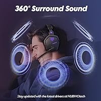 Vista 45 de NUBWO G06 - Audífonos inalámbricos para videojuegos con micrófono para PS5, PS4, PC, Mac, 3-en-1, inalámbricos 2.4GHz para PlayStation, modo Naranja