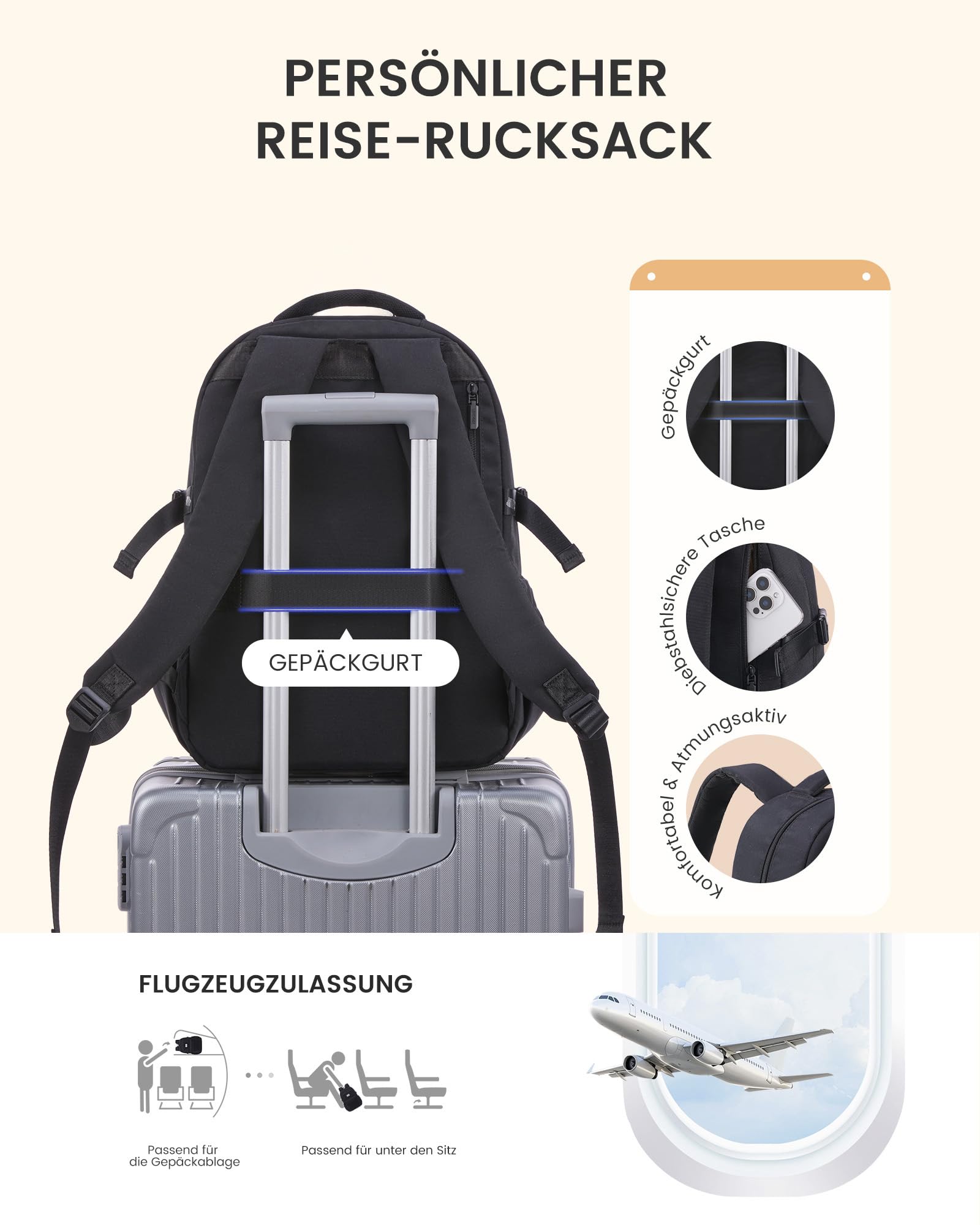 LOVEVOOK Sac à Dos Femme 15,6 Pouces, Sac à Dos Ordinateur Portable pour Filles Adolescentes, Sac à Dos Scolaire Imperméable avec Multiples Compartiments, Sac à Dos Moderne pour Travail, École, Voyage